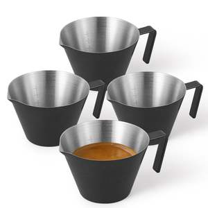 Espresso Shot Cups with Handle Espresso Measuring Cup Dishwasher Safe 2/3 Pack Stainless Steel Pouring Cup Home Barista Tools - Product Image 6