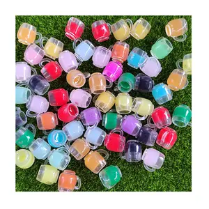 100Pcs/Lot Colorful Mini Fruit Drink Bottle Charms Pendants Juice Cup Dangles For DIY Earrings Keychain Necklaces Crafts Making