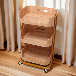Carrito de Salón de Belleza Moderno de Alta Gama con Estante Móvil con Cajones, Construcción de Madera Sólida para Peluquería y Baño - Product Image 2