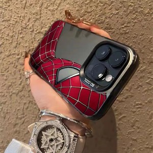 Vendita calda mezza faccia <span class=keywords><strong>Spider</strong></span> <span class=keywords><strong>Man</strong></span> glassato è adatto per Apple 15 promax 14 Pro custodia per telefono - Product Image 3