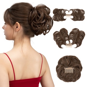 Perruque style européen et américain pour femme, avec anneau à cheveux réglable, peigne d'insertion pour <span class=keywords><strong>chignon</strong></span>, outil <span class=keywords><strong>de</strong></span> <span class=keywords><strong>coiffure</strong></span> rapide et volumineux pour <span class=keywords><strong>queue</strong></span> <span class=keywords><strong>de</strong></span> <span class=keywords><strong>cheval</strong></span> courte et haute - Product Image 1