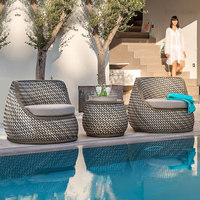 Dış Mekan PE Rattan Hasır Kanepe Takımı - Modern Tasarım Su Geçirmez Minderler Çevre Dostu ve Dayanıklı Villa Avlu Park ve Bahçe İçin