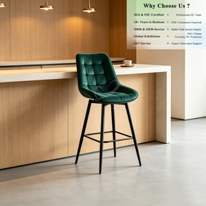 Chaise <span class=keywords><strong>de</strong></span> <span class=keywords><strong>bar</strong></span> OKAY, très bien notée, sans accoudoirs, avec repose-pieds, confortable, anti-rouille, pour hôtel, salon, <span class=keywords><strong>chaises</strong></span> <span class=keywords><strong>de</strong></span> <span class=keywords><strong>bar</strong></span> contemporaines en velours - Product Image 1