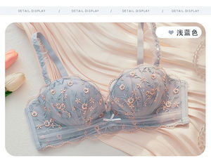 फीता सेक्सी कढ़ाई छोटी छाती बिना स्टील की अंगूठी के नीचे जमा हुए पाठ ब्रा शुद्ध इच्छा शैली लड़की - Product Image 6
