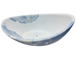 Nouvelles baignoires ovales magiques bleues, baignoires autoportantes en pierre, pour hôtels et villas - Product Image 5