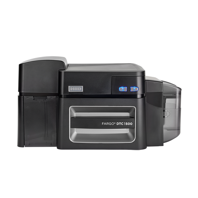 Affordable Price	HID Fargo DTC1500 300dpi Resolution Dye Sublimation Resin Thermal Transfer  PVC Card Printer in Stock