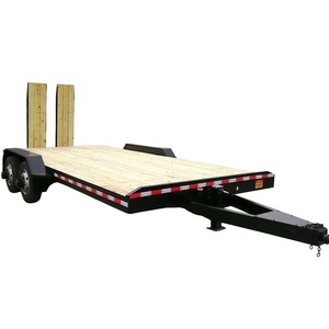 Remorque à double essieu en acier robuste de 20 pieds, rampes amovibles, capacité de 3000 kg pour le transport de voitures, d'excavatrices et de machines lourdes - Product Image 3
