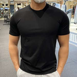 Wholesale Men Compression Running T Shirt Fitness <b>Tight</b> Mens Gym Workout Short Sleeve Slim Fit T-Shirt for Men - Product Image 6