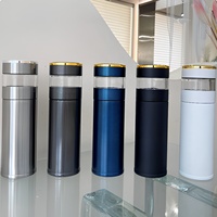 Mug isotherme intelligent en acier inoxydable 316 avec affichage de la température et infuseur à thé