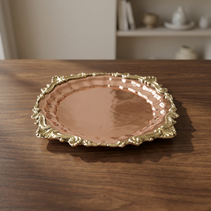 Bandeja de Cobre Sólido con Adornos de Latón - Product Image 2