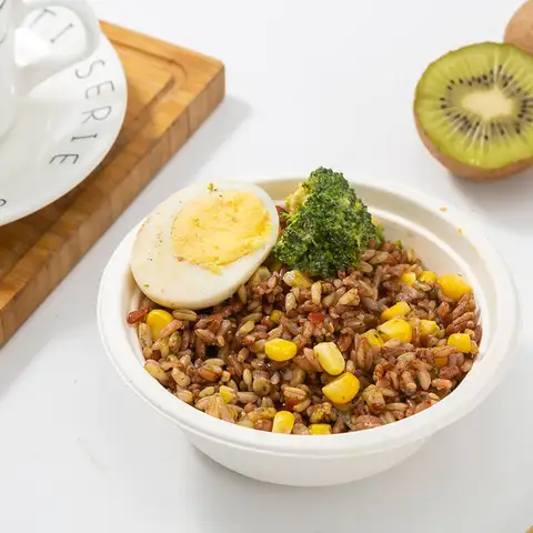 Cheesy Bowls Sugarcane Salad Biodegradable Soup Bowl With Lid