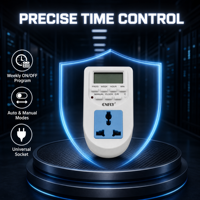 CNFLY Mini Multifunktionaler Automatischer Digitaler Timer-Steckdosen-Schalter für Zuhause 7-Tage Wöchentlich Programmierbar Batteriebetrieben