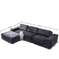 ODM Sofa in einer Box für E-Commerce, Komprimiertes Modulares Sofa Cloud Couch, OEM Modernes L-förmiges Konvertierbares Sektionalsofa