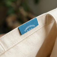 Étiquettes tissées personnalisées avec logo privé, multi-matériaux (coton, satin), lavables, avec pli sur une face, pour vêtements et sacs, en forme de rouleau