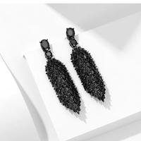 Mode cubique zircone boucles d'oreilles femmes concepteur pierres précieuses Long gland boucles d'oreilles pour femmes accessoires de fête de mariage cadeaux