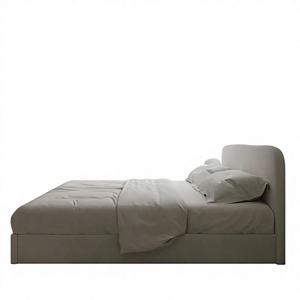 <span class=keywords><strong>Cama</strong></span> Moderna y Acogedora JINS con Estructura de Madera Tapizada Suave, Diseño Elegante y Contemporáneo - Product Image 5