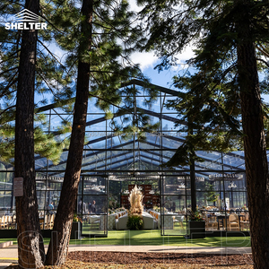 Grand chapiteau de luxe à cadre transparent Tente de mariage Atrium à paroi de verre transparent pour événement Tente d'orangerie pour fête de mariage - Product Image 4