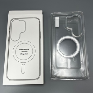 Funda Magnética Transparente de TPU + Acrílico, Estilo Oficial, al Mejor <span class=keywords><strong>Precio</strong></span>, para <span class=keywords><strong>iPhone</strong></span> <span class=keywords><strong>11</strong></span>, 17, 15 Pro Max, Samsung S26 Plus, S25 Ultra - Product Image 1