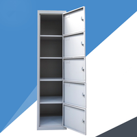China Factory Price Steel 5 Tier Cloth Storage Cabinet Luggage Locker