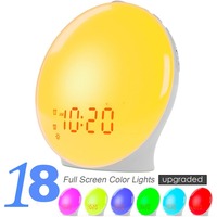 Contrôleur de lumière de croissance intelligent avec commande vocale par application, radio FM, 18 couleurs, bruit blanc, réveil, veilleuse pour chambre à coucher