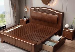 เตียงนอนไม้สนเนื้อหนาแบบทันสมัย1.5M X 2.2M เป็นมิตรกับสิ่งแวดล้อม - Product Image 6