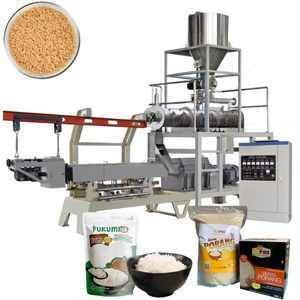 Línea de Extrusión de Doble Tornillo de Alta Eficiencia con Autocalentamiento para la Producción de Arroz Instantáneo Artificial - Product Image 1
