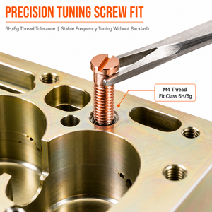 ตัวกรองความถี่วิทยุ RF แบบกลวงที่ทำจากอะลูมิเนียมด้วยเครื่อง CNC ความแม่นยำสูง สำหรับสถานีฐานโทรคมนาคม 5G แบบแบนด์พาส ผลิตตามสั่ง - Product Image 5