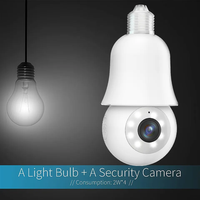 Caméra de surveillance IP Wi-Fi intelligente panoramique 360° 5 GHz 2,4 GHz, mini caméra de sécurité domestique sans fil, ampoule PTZ avec vision nocturne