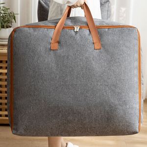 Nouveau sac de rangement pliable grande capacité pour couettes, en tissu cationique, sac de déménagement, sac de rangement pliable, organisateur de vêtements et couettes pour la maison - Product Image 3