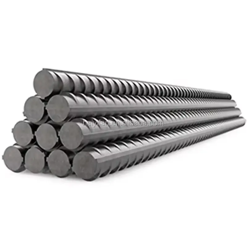 Barra de refuerzo de acero Hrb500, 6mm, 8mm, 10mm, 12mm, 16mm, laminada en caliente, en paquetes de hierro y acero, grado 60, para precio de construcción