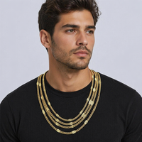 Chaînes cubaines en laiton plaqué or 24 carats, prix de gros Jxx, très vendues, pour hommes et femmes