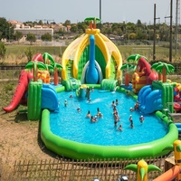 Toboggan aquatique gonflable avec piscine, toboggans aquatiques gonflables pour parcs aquatiques à vendre