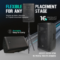 Accuracy Pro Audio CAO10D3 Altavoz Activo de 10 Pulgadas, Sistema de PA Profesional de Plástico de Alta Potencia con DSP