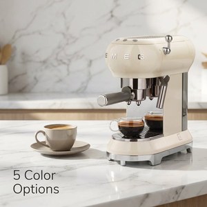 Machine à expresso semi-automatique rétro SY-122 ECF01, 15 bars, 1L, acier inoxydable, compacte, pour la maison, avec buse vapeur - Product Image 4