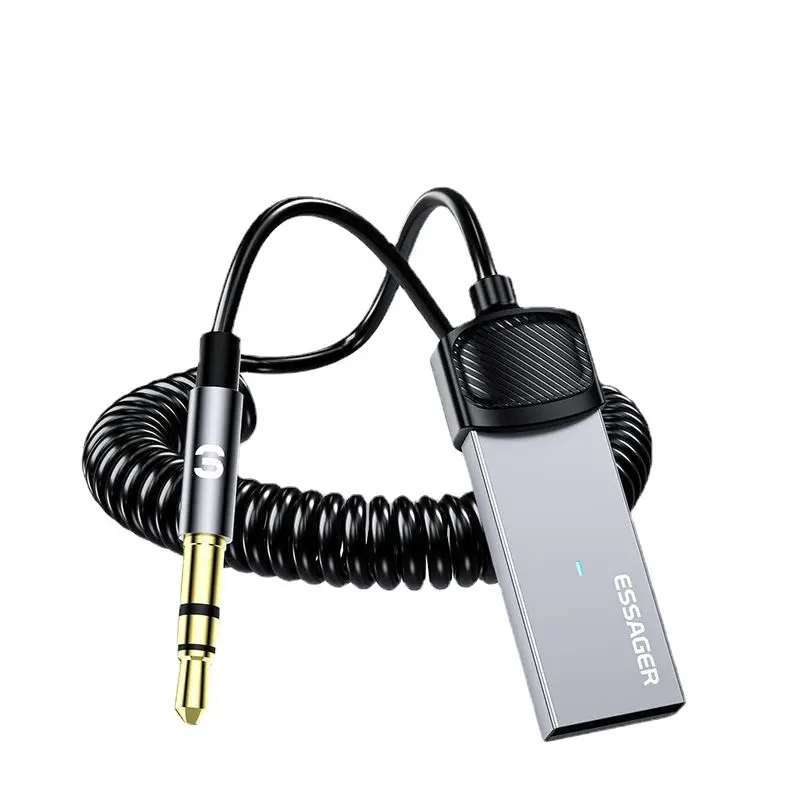 Novo carro AUX Bluetooth receptor 5.0 Bluetooth adaptador 3.5mm áudio conversão transmissor