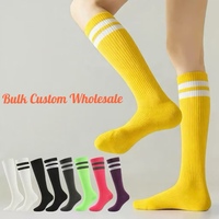 Chaussettes de compression montantes OEM pour adultes, hommes et femmes, pour le sport, avec revers personnalisé