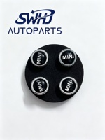 Capuchons de valve de pneu de voiture pour Mini Cooper, en aluminium, anti-poussière, 2 styles de logo, noir et argent, pièces de décoration extérieure automobile
