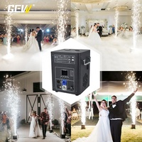 2 machines à étincelles froides 750W, effets pyro froids, machine à feux d'artifice DMX pour DJ et soirées, avec flight case