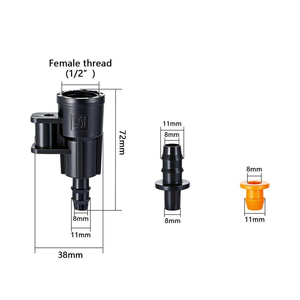Konektor Selang 8/11mm 1/2" Braket <span class=keywords><strong>Sprinkler</strong></span> Betina untuk Sambungan Pipa Air Irigasi Pertanian Kebun - Product Image 2