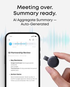 Soundcore Work by Anker, Grabadora de Voz con IA del Tamaño de una Moneda, Tomador de Notas con IA para Reuniones y Conferencias, Transcripción con IA, Dispositivo con IA d3200 - Product Image 5