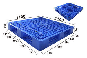 Промышленный лоток для тяжелых условий работы RFID, настраиваемый 4-сторонний односторонний Epal, Европейский пластиковый поддон для хранения еды, шесть полозьев - Product Image 2