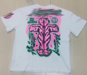 Vente directe usine – T-shirt décontracté unisexe tendance Hell Star NFC Series 260g en pur coton imprimé animal, coupe ample, manches courtes, été - Product Image 4