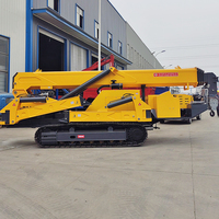 Mini-grue araignée sur chenilles de 1,3 à 12 tonnes, certifiée CE, avec flèche télescopique hydraulique et télécommande pour espaces étroits