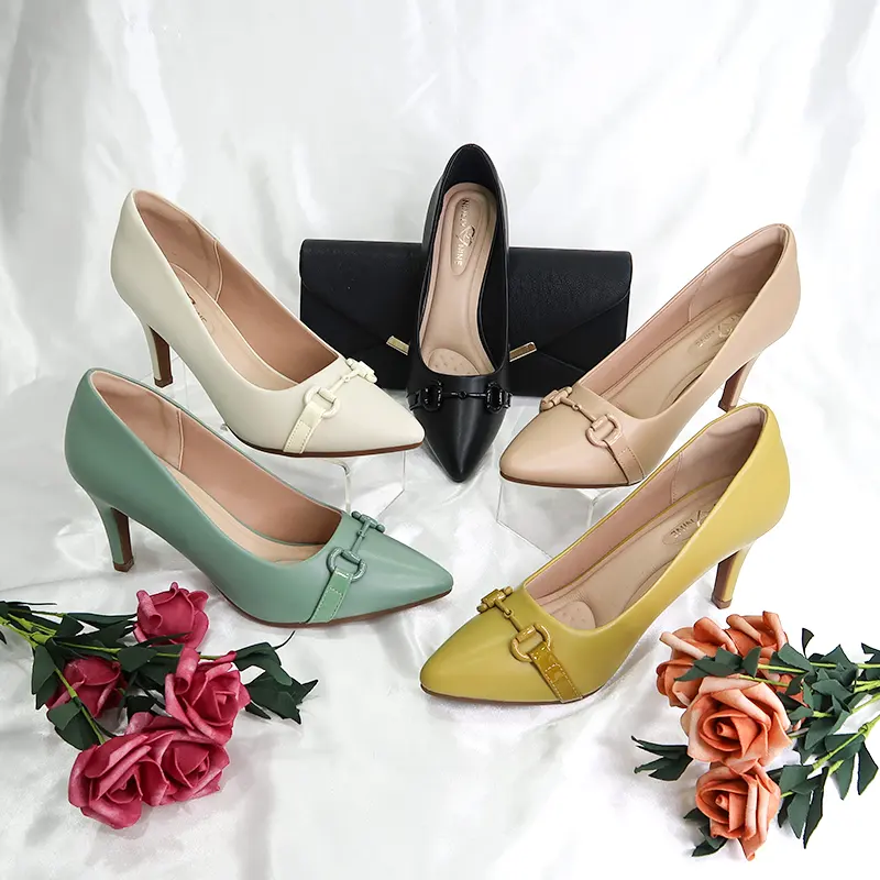 2021 buckle heels chaussures femmes shoes girls pointed office pump formal heel autumn dress woman custom ladies womens pumps