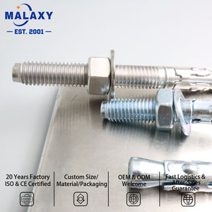 MALAXY - Anclajes de inserción específicos para elevadores, tornillos de pared tipo Tiger de alta resistencia, pernos metálicos galvanizados extraíbles y engrosados M6-M20 - Product Image 2