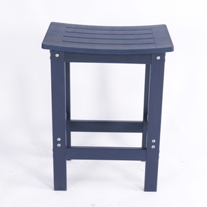 Chaise <span class=keywords><strong>de</strong></span> salle à manger bleu marine en plastique HIPS, avec repose-<span class=keywords><strong>pieds</strong></span> en acier inoxydable 304, siège <span class=keywords><strong>de</strong></span> bar/îlot <span class=keywords><strong>de</strong></span> <span class=keywords><strong>cuisine</strong></span> pour la maison - Product Image 2