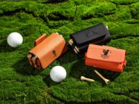 Sac à balles de golf personnalisé en cuir PU, pochette à balles de golf gravée au laser, cadeau de golf pour les garçons d'honneur, cadeau pour hommes