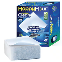 Feuilles de lessive solides biodégradables à faible mousse pour le nettoyage domestique