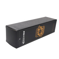 Emballages pliables plats personnalisés en carton recyclable pour spiritueux, whisky, vin, papier enduit, revêtement UV, gaufrage, design personnalisé
