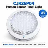 Plafonnier LED rond avec capteur de mouvement PIR, plusieurs options d'alimentation, marche/arrêt automatique pour couloir, hall d'entrée, éclairage domestique